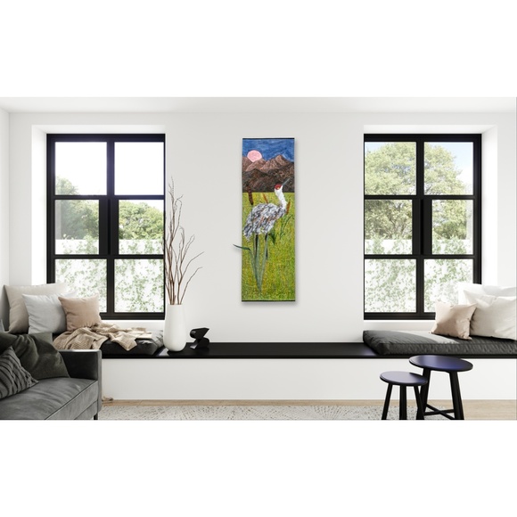 WATERMELON MOON - original mixed media textile wall hanging - New - Picture 8 of 8